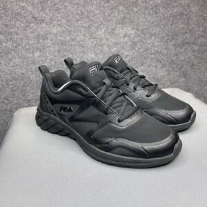 Fila Shoes Women Size 7.5 Black Memory Foam Lightweight Restaurant Work Sneakers